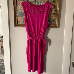 Loft Sleeveless Fuchsia Dress.EUC. Size S